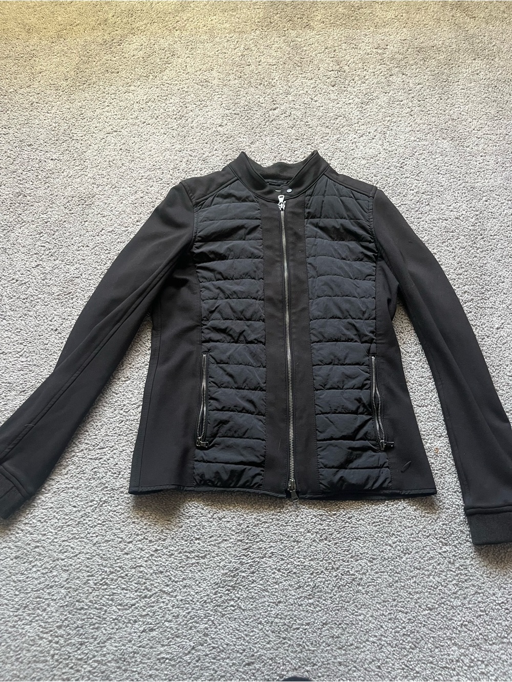 Calvin Klein Jeans Quilted Front Black Bomber Jacket